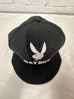 AW19 Moschino GAYBOY COTTON SCHWARZE Mütze VERSTELLBARER PLAYBOY BASEBALL CAP