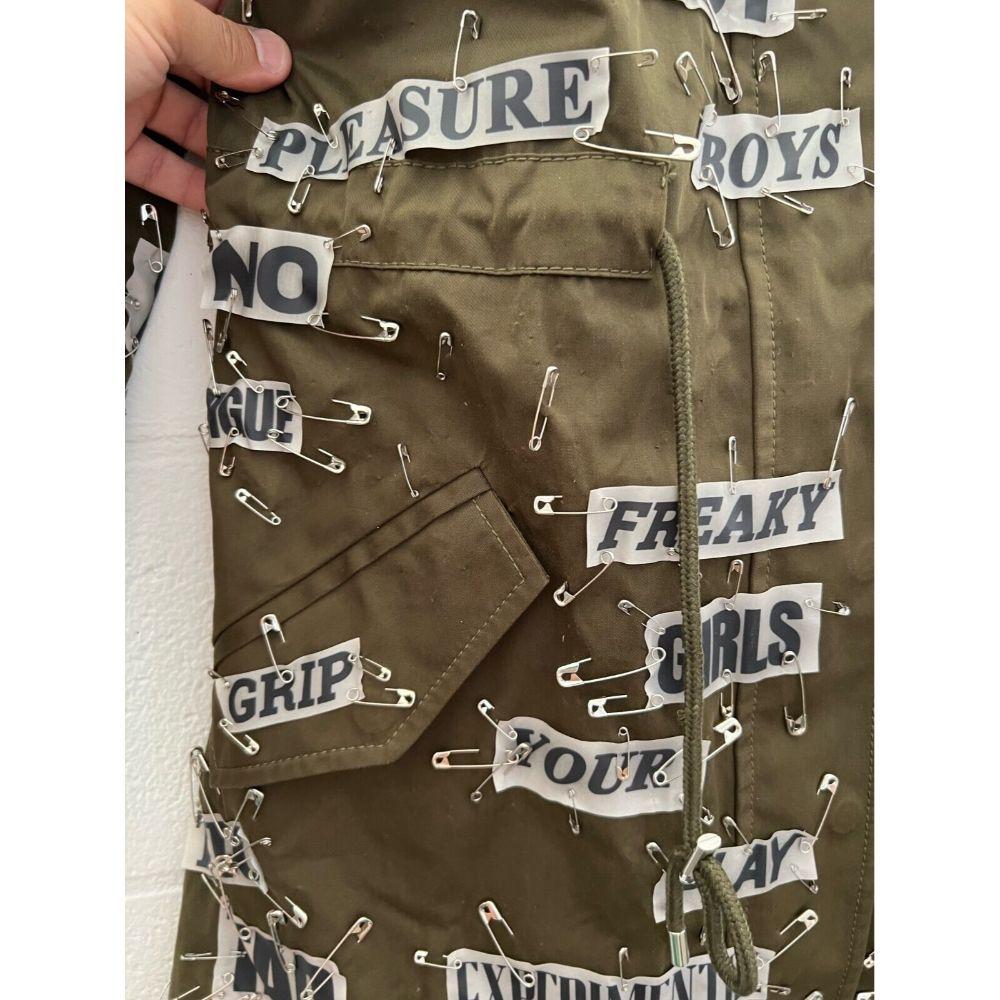 AW20 Moschino Couture Allover Safety Pins Fetish Key Word Long Coat en vente 3