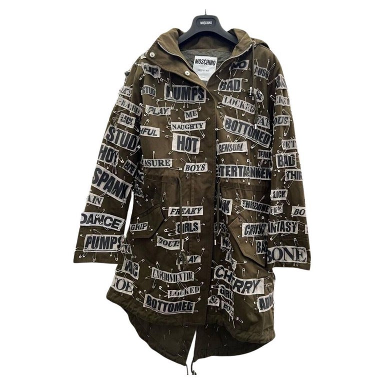 AW20 Moschino Couture Allover Safety Pins Fetish Key Word Long