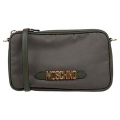 AW20 Moschino Couture Black Nylon Shoulder Bag with Gold Logo by Jeremy Scott