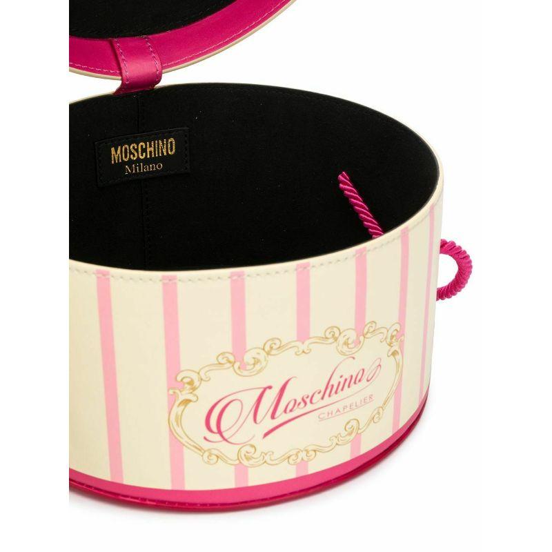 AW20 Moschino Couture J. Scott Leder Rosa Cake Box Runde Tasche Marie Antoinette im Angebot 3