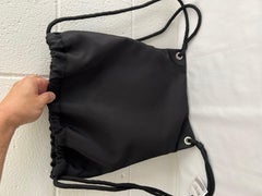 AW20 Moschino Couture Jeremy Scott Black Rectangular Men's Black Sack Backpack