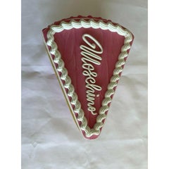 AW20 Moschino Couture Jeremy Scott Cake Slice Clutch Logo Marie Antoinette