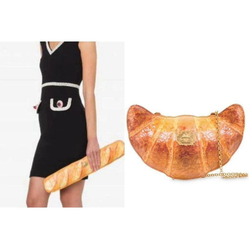 AW20 Moschino Couture Jeremy Scott Croissant Shoulder Bag Marie Antoinette In New Condition For Sale In Palm Springs, CA