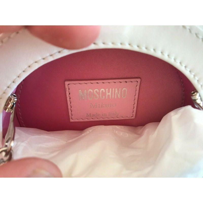 AW20 Moschino Couture Jeremy Scott Macaron Leather Shoulderbag Marie Antoinette In New Condition For Sale In Palm Springs, CA