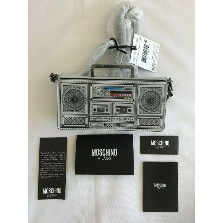 AW20 Moschino Couture Jeremy Scott Mini Boombox Leather Crossbody Bag