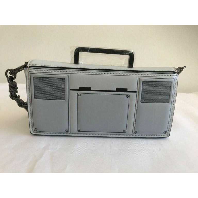 AW20 Moschino Couture Jeremy Scott Mini Boombox Leather Crossbody Bag