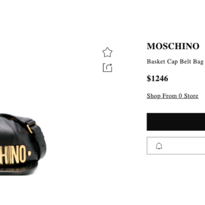 AW20 Moschino Couture Jeremy Scott Pink Leather Hat Shaped Fanny Pack Gold Logo For Sale 6