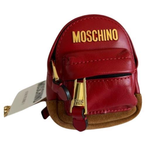 Moschino Couture mini sac à dos/clés/sac de ceinture/sac à bandoulière en cuir rouge AW20 en vente