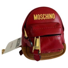 AW20 Moschino Couture Mini Leather Red Backpack/Keychain/Belt Bag/Shoulder Bag