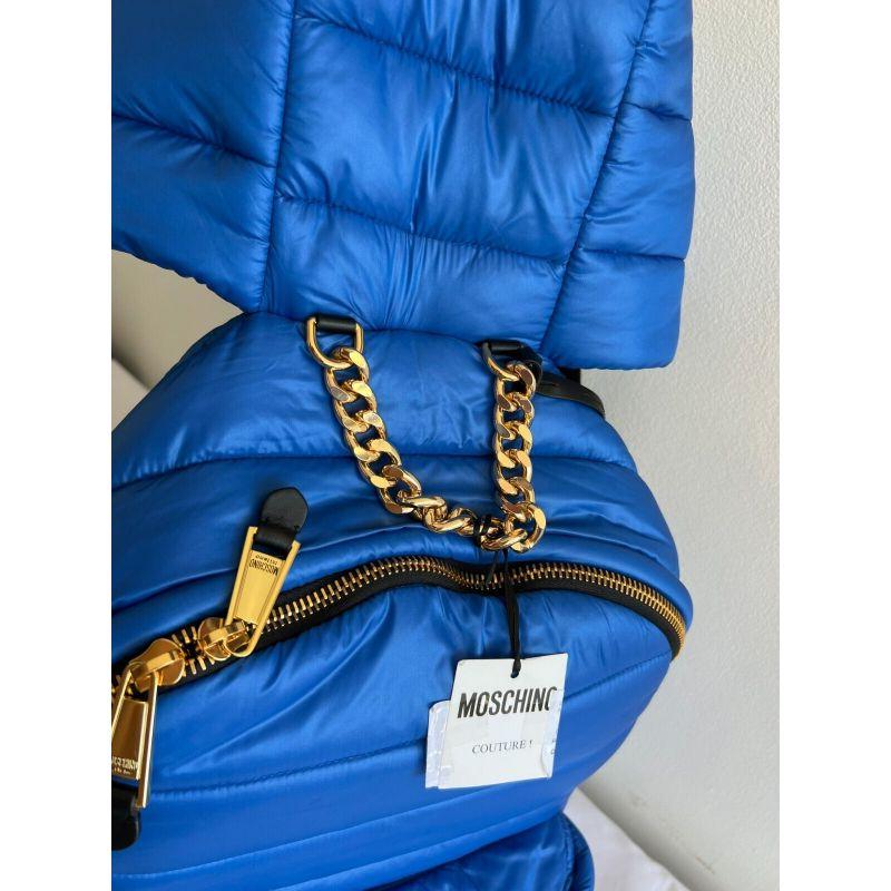 AW20 Moschino Couture Oversized Backpack with Attached Hoodie by Jeremy Scott For Sale 5