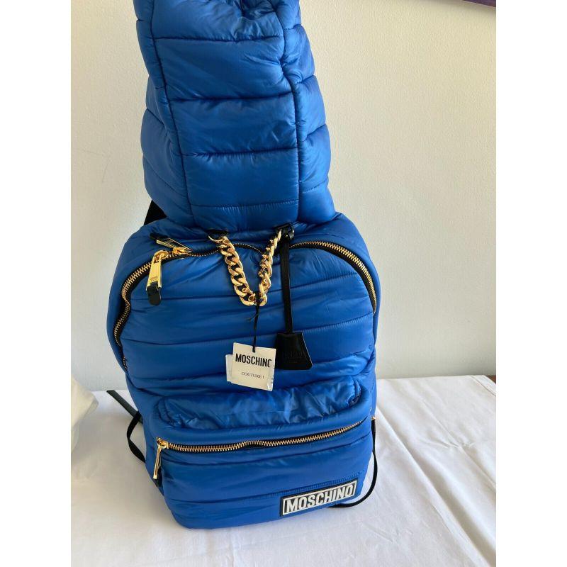 AW20 Moschino Couture Oversized Backpack with Attached Hoodie by Jeremy Scott In New Condition For Sale In Palm Springs, CA