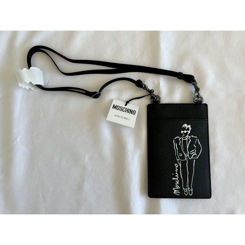 AW20 Moschino Couture Rectangular ID Wallet Bag Man's Sketch by Jeremy Scott For Sale 5