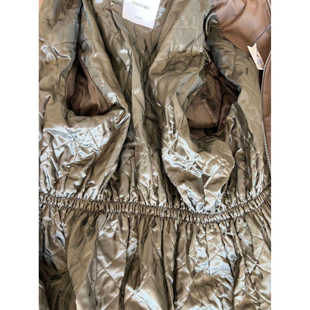 AW20 Moschino Couture Woodland Camouflage Coat in Gold Embellishments For Sale 7