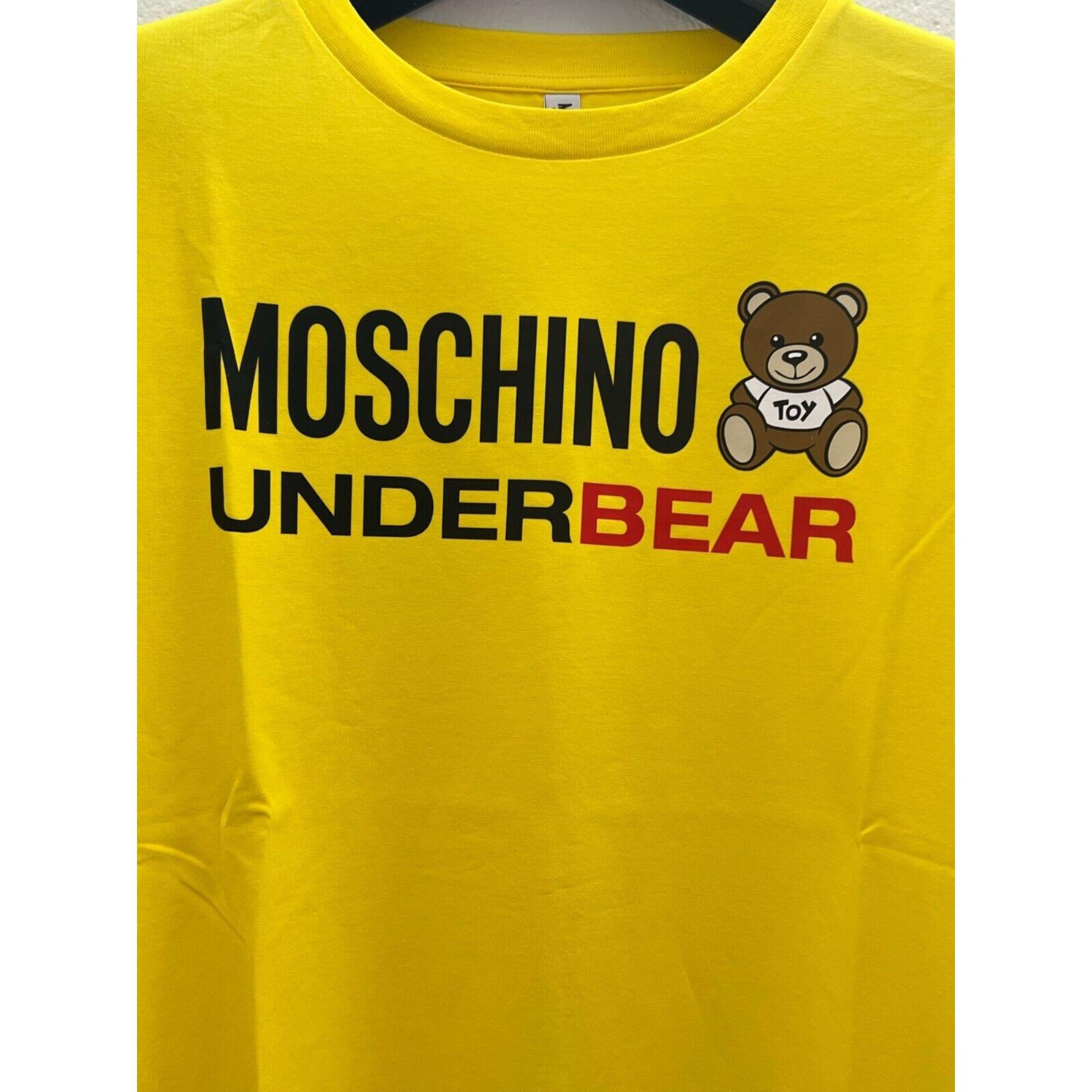 AW20 Moschino Underwear Jeremy Scott Yellow Underbear Teddy Bear Cotton T-shirt

Additional Information:
Material: 94% Cotton, 6% EA
Color: Yellow, White, Brown, Red
Size: M / US S
Style: Basic
Pattern: Solid, Logo
Dimensions: Shoulder to shoulder