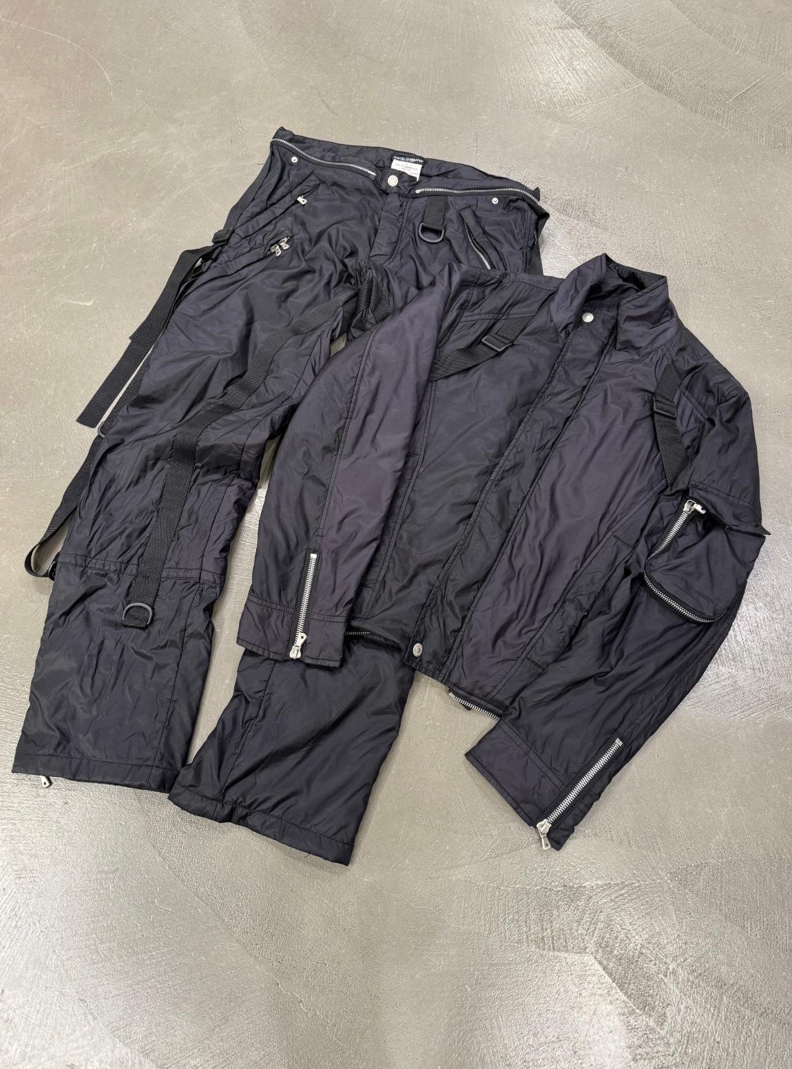 AW2003 Dolce & Gabbana bondage parachute runway jumpsuit/set en vente 2