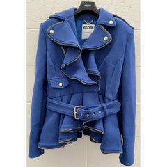 AW21 Moschino Couture Blue Jacket/Coat Gold Hardware by Jeremy Scott