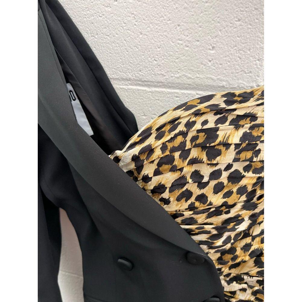 AW21 Moschino Couture Half Blazer Half Leopard Asymmetrical Dress For Sale 1
