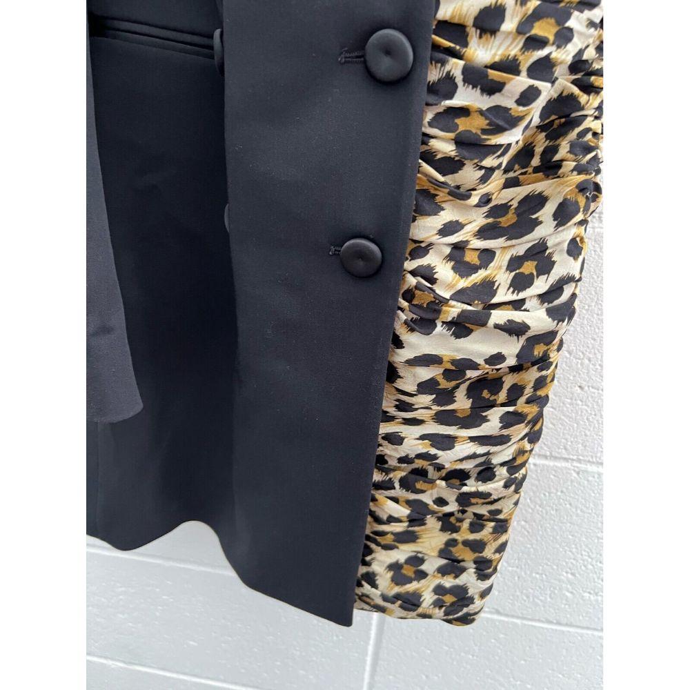 AW21 Moschino Couture Half Blazer Half Leopard Asymmetrical Dress For Sale 3
