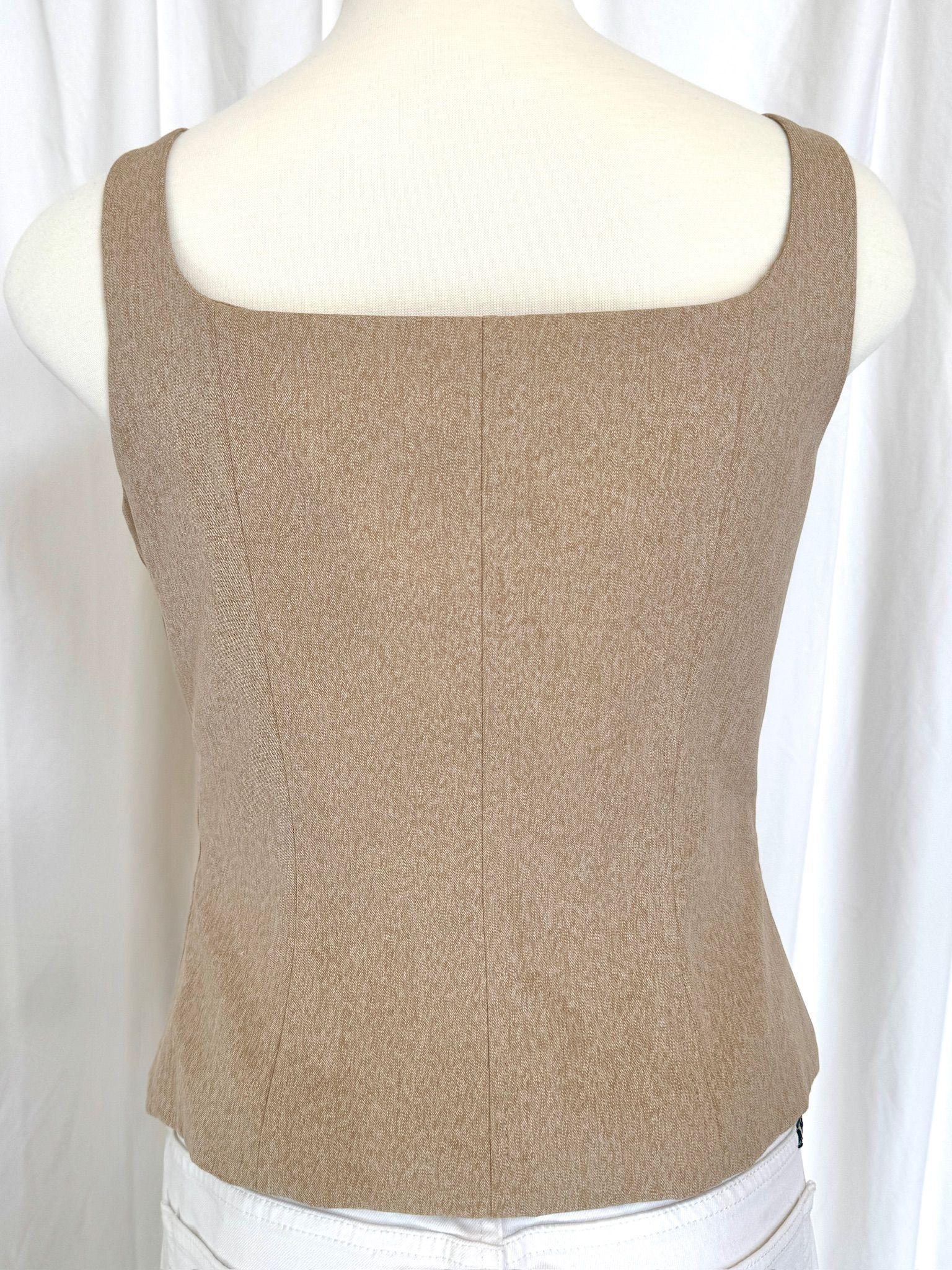 AW21 Moschino Couture Jeremy Scott Beige Gabardine Survivor Kit Bustier Top In condizioni Nuovo in vendita a Los Angeles, CA