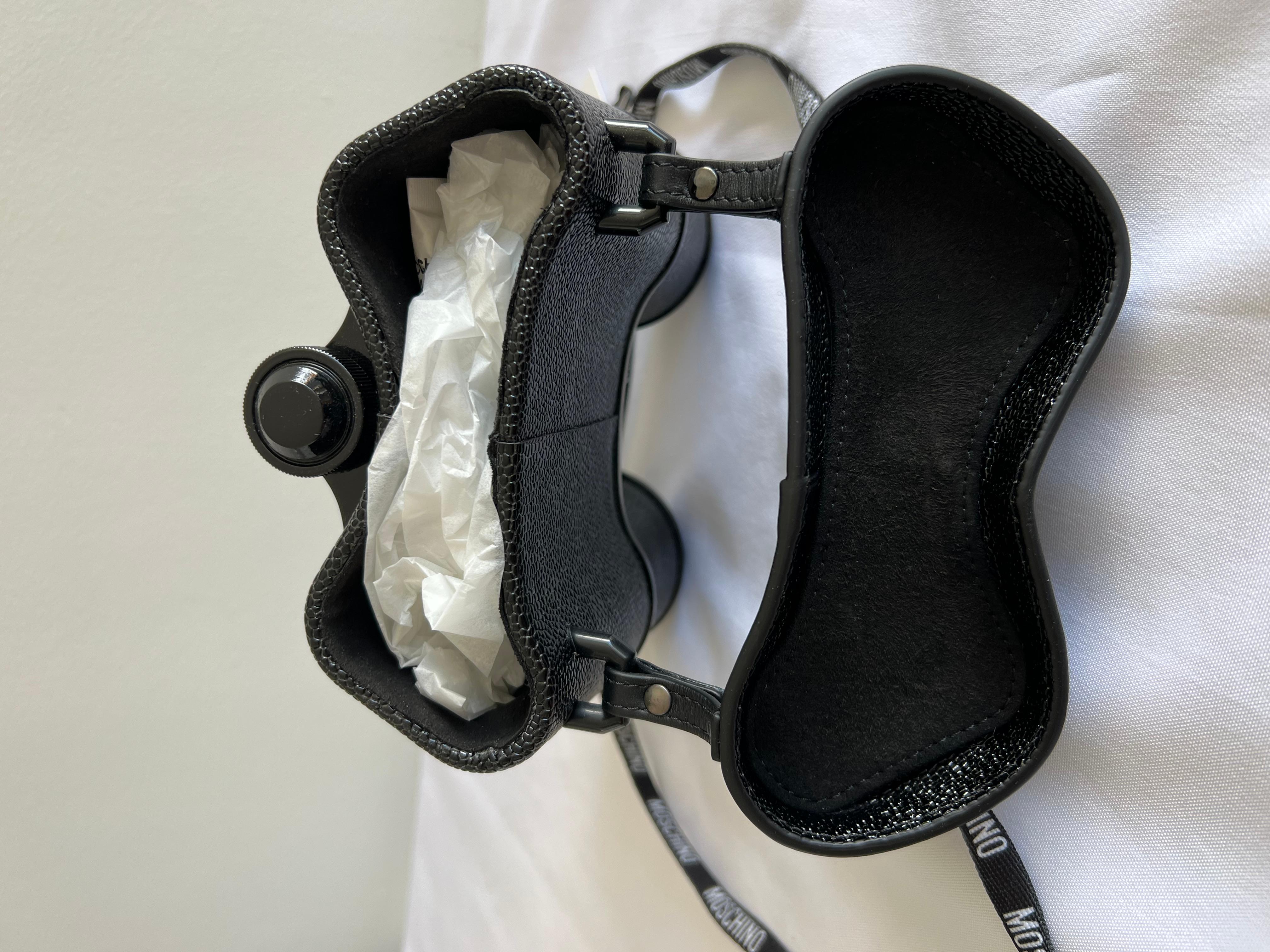 AW21 Moschino Couture Jeremy Scott Black Binoculars Shoulder Bag $2675 MSRP RARE 7