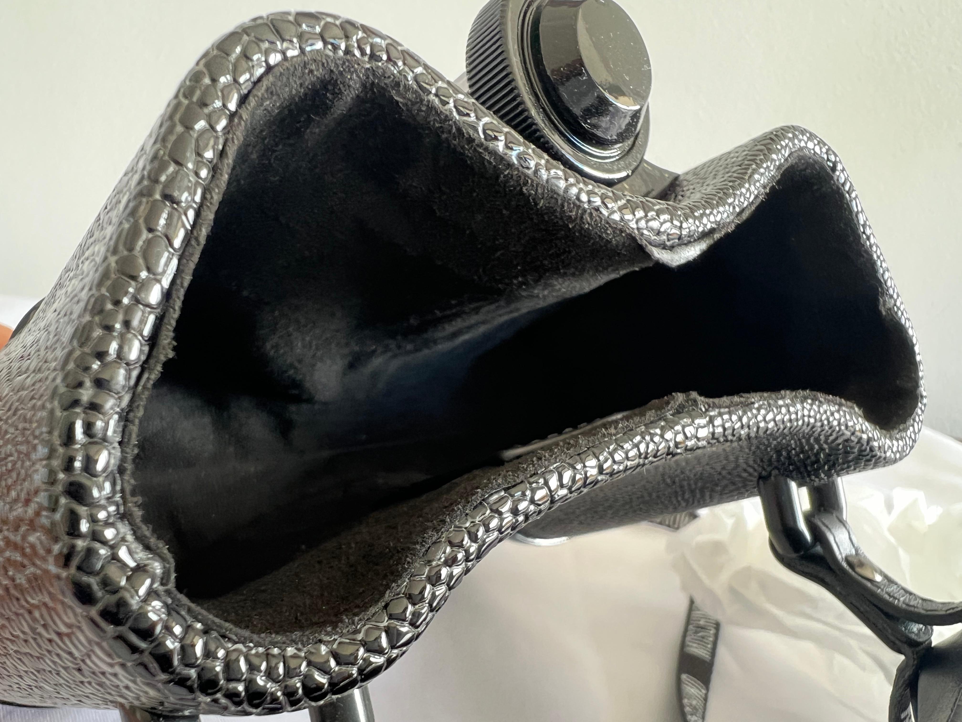 AW21 Moschino Couture Jeremy Scott Black Binoculars Shoulder Bag $2675 MSRP RARE 9