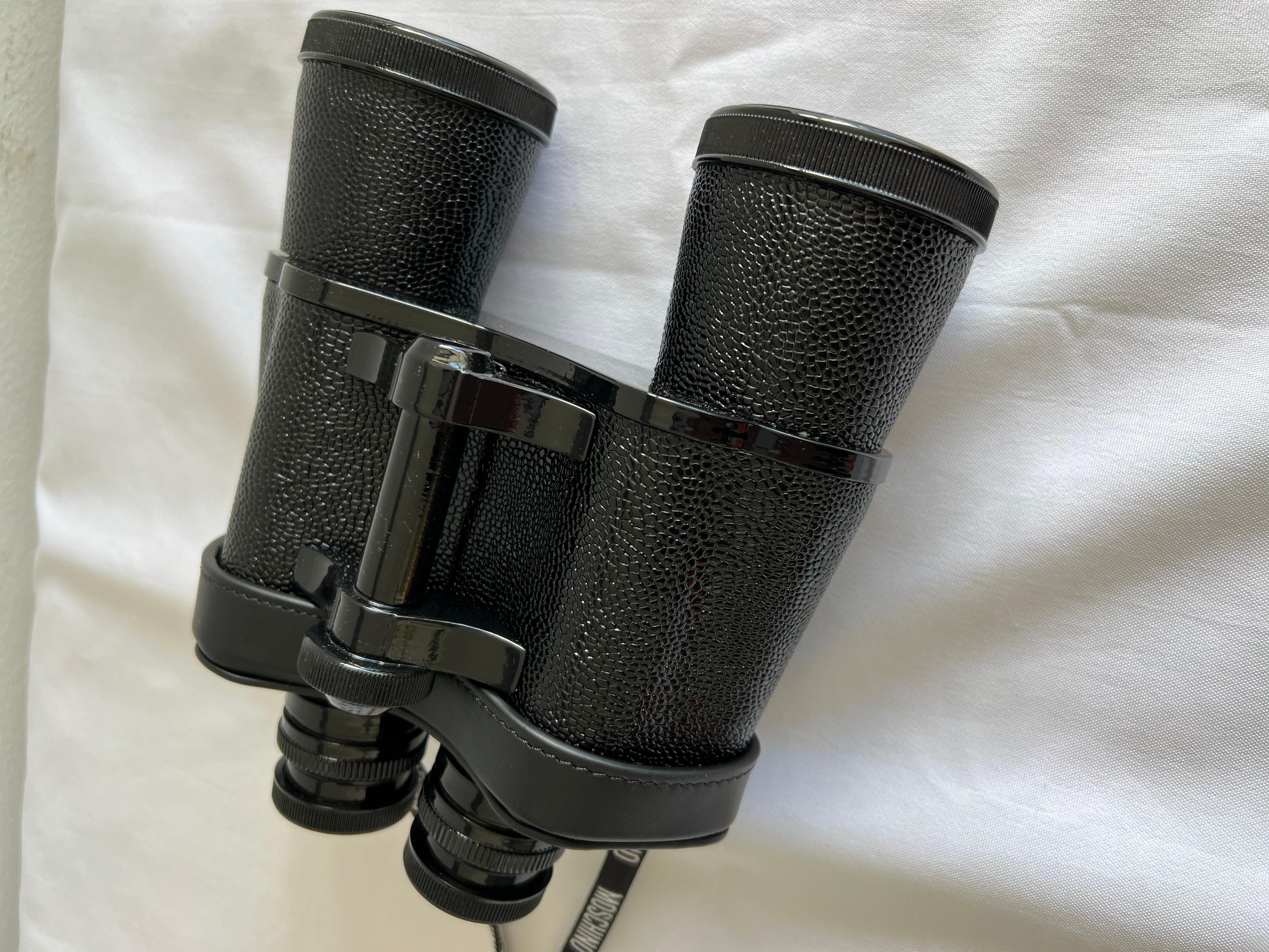 AW21 Moschino Couture Jeremy Scott Black Binoculars Shoulder Bag $2675 MSRP RARE 1