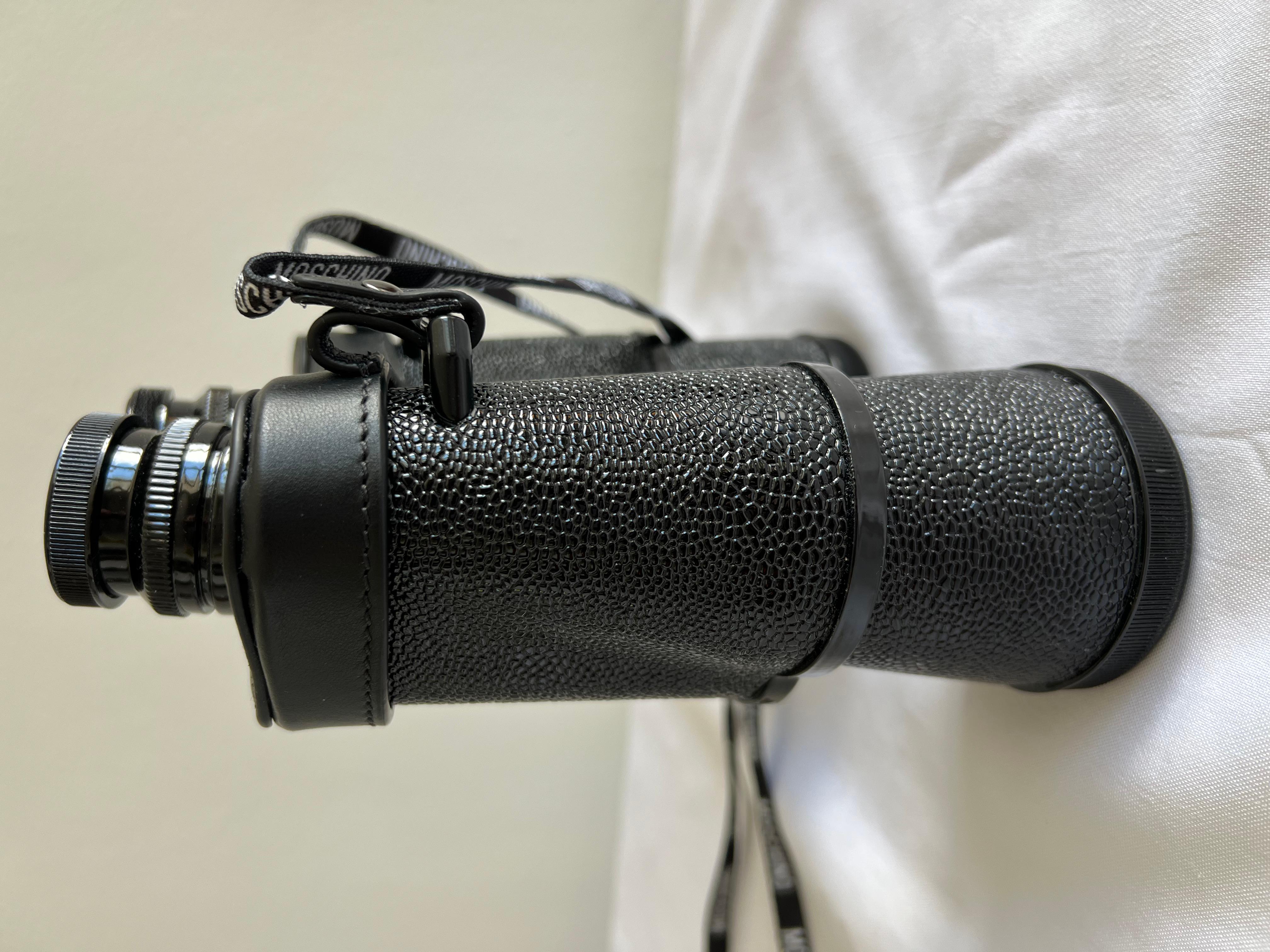 AW21 Moschino Couture Jeremy Scott Black Binoculars Shoulder Bag $2675 MSRP RARE 3
