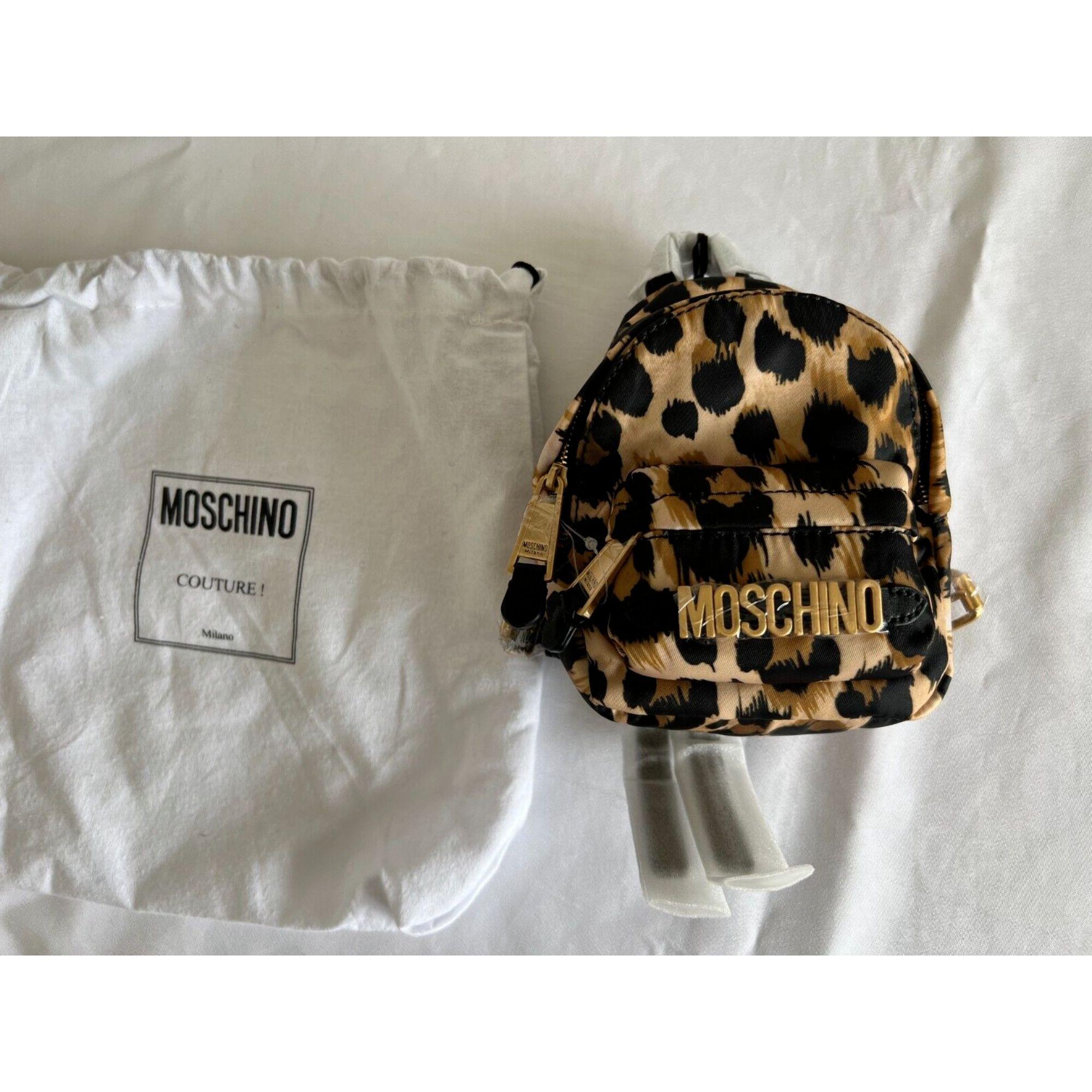 AW21 Moschino Couture Leopard Print Shoulder Bag Mini Backpack by Jeremy Scott For Sale 3