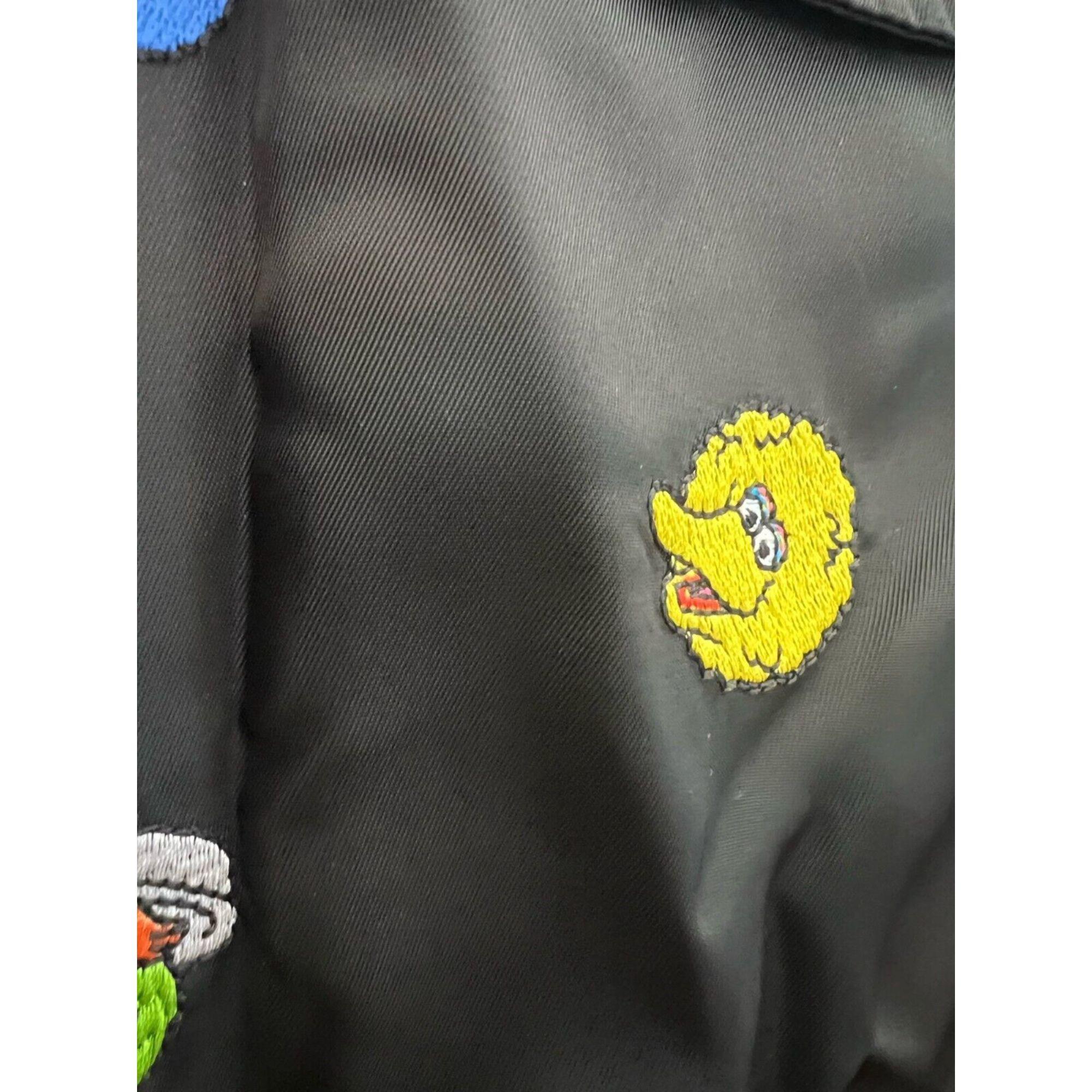 AW21 Moschino Couture Sesame Street Embroidered Hooded Jacket by Jeremy Scott For Sale 2
