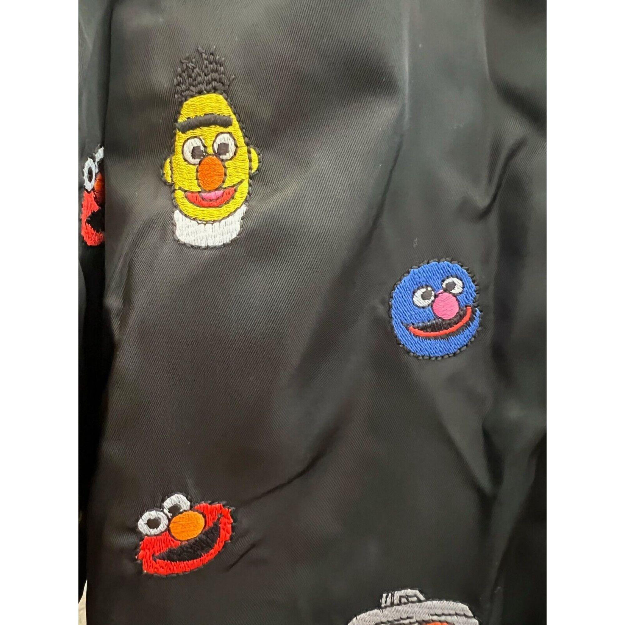 AW21 Moschino Couture Sesame Street Embroidered Hooded Jacket by Jeremy Scott For Sale 4