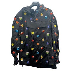 AW21 Moschino Couture Sesame Street Embroidered Hooded Jacket by Jeremy Scott