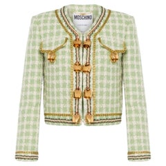 AW21 Moschino Couture Wool Cotton Jacket with Cow Bells by Jeremy Scott