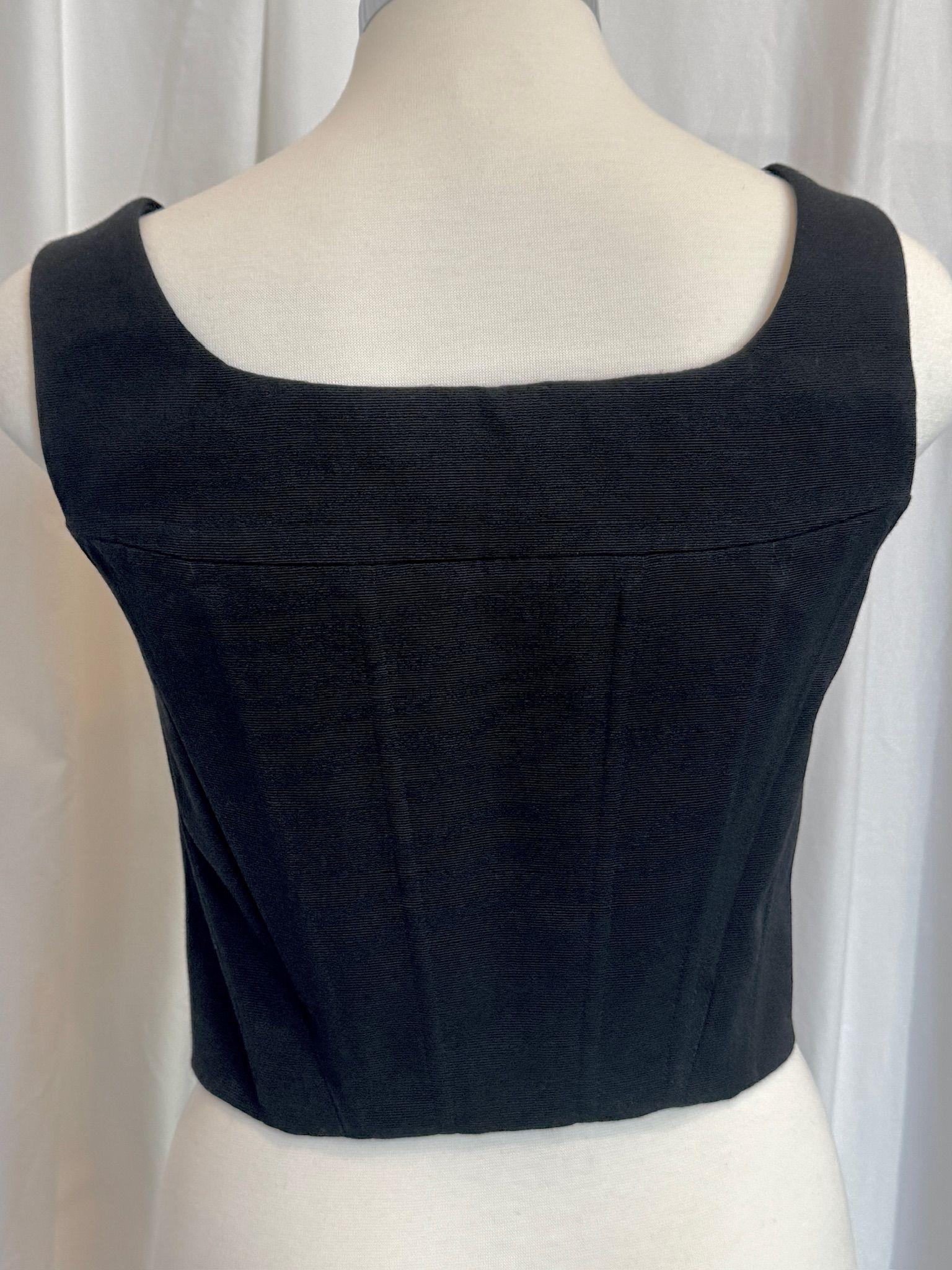De las mujeres AW22 MOSCHINO Couture Jeremy Scott Negro Cuchara Tenedor Cuchillo Bustier Corsé Top en venta