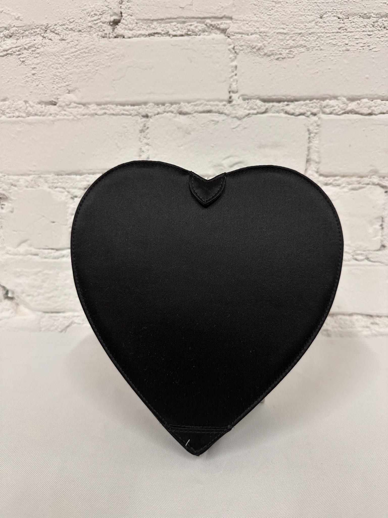 AW22 MOSCHINO Couture Jeremy Scott Schwarzer Smoking Bräutigam Fliege in Herzform Tasche Damen im Angebot