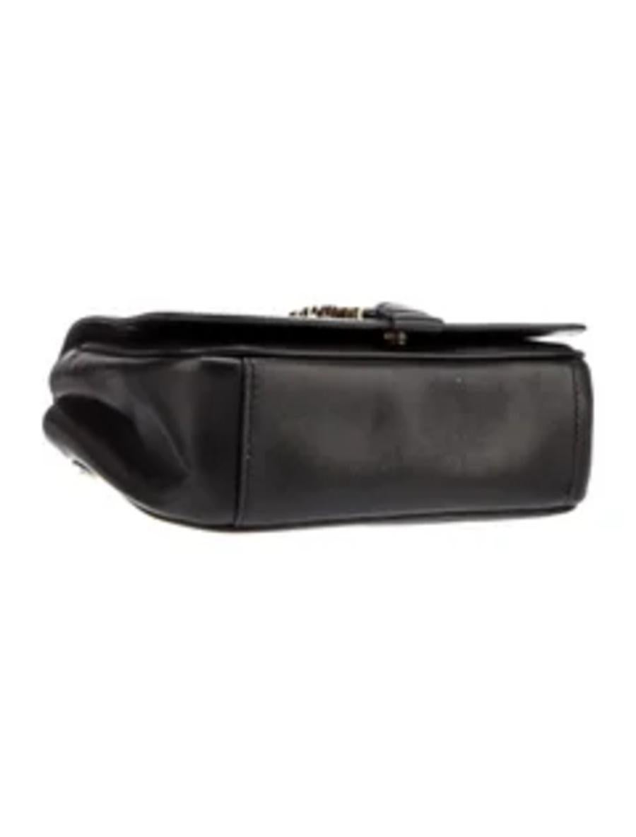 Donna AW22 Moschino Couture Jeremy Scott Borsa a tracolla in pelle con logo verticale nero in vendita