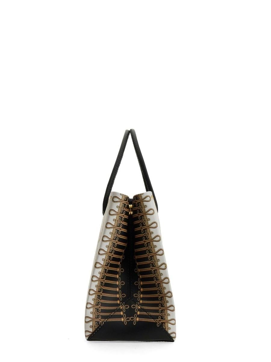 Brown AW22 MOSCHINO Couture Jeremy Scott Teddy Bear All Over Chains & Plaque Tote Bag For Sale