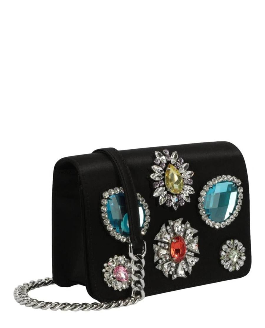 Nero AW23 Moschino Couture Jeremy Scott Borsa a tracolla oversize in finti diamanti nera in vendita