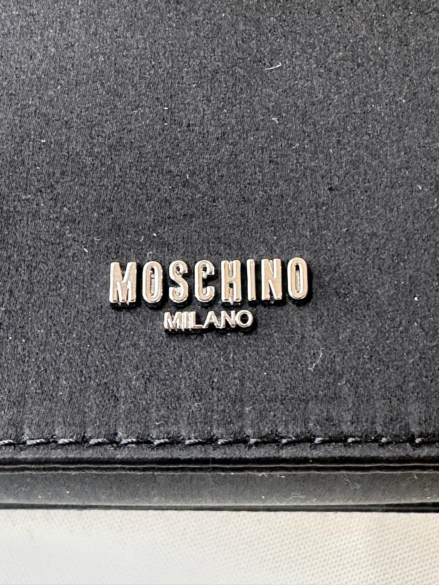 AW23 Moschino Couture Jeremy Scott Borsa a tracolla oversize in finti diamanti nera in vendita 4