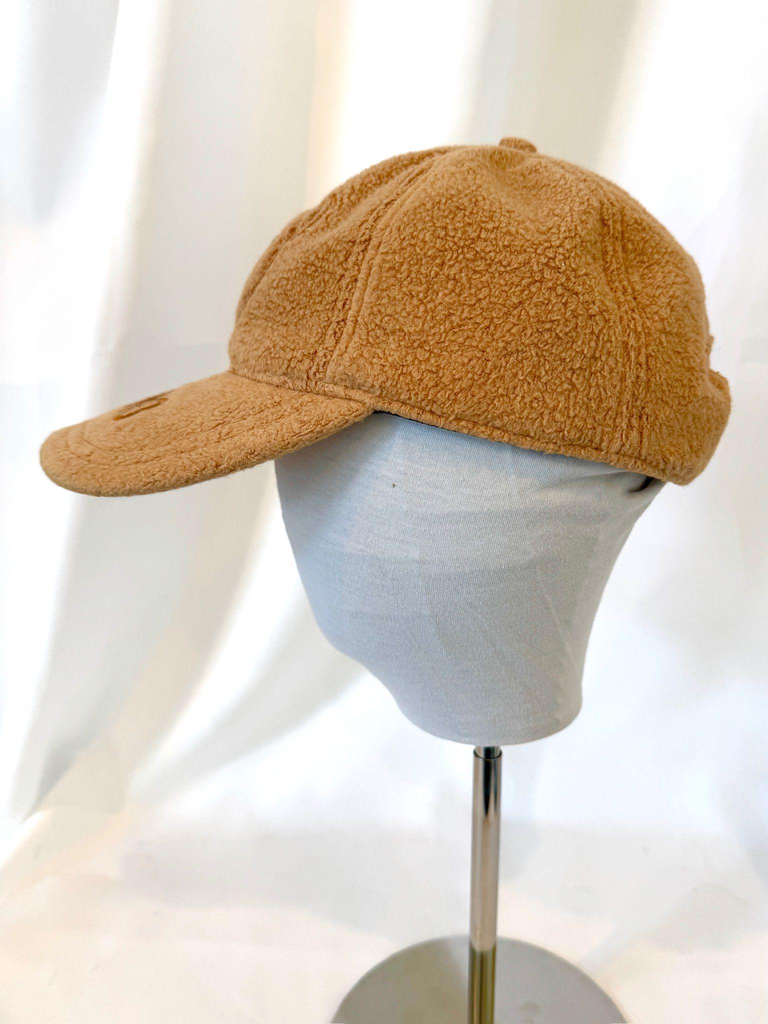 Beige AW23 MOSCHINO Couture Jeremy Scott Brown Teddy Bear Baseball Cap 100% Viscose For Sale