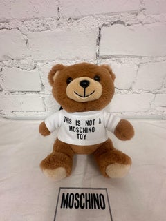 AW24 Moschino Couture Plush Teddy Bear Purse Top Leather Handle Crossbody Bag