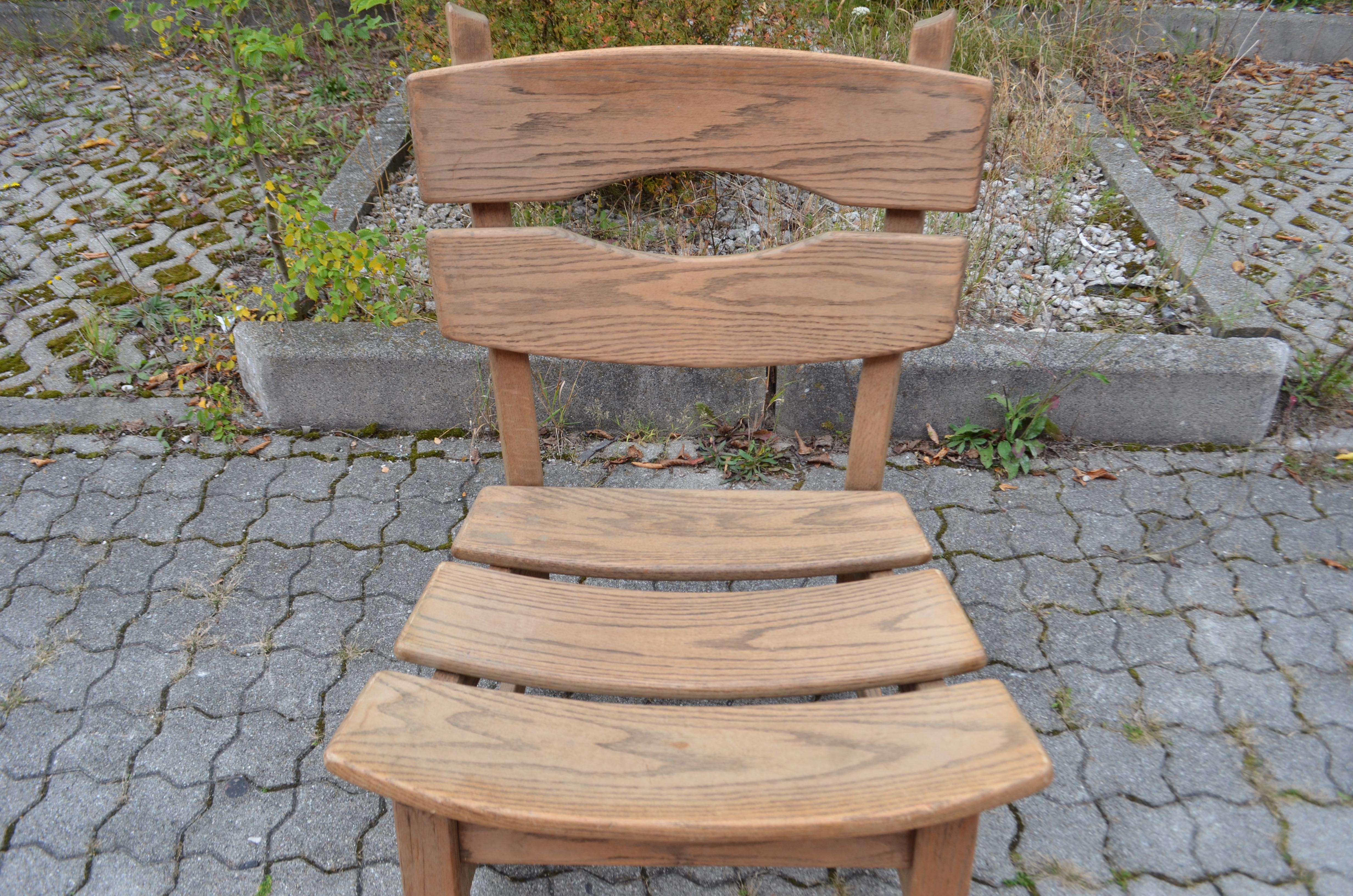 AWA Brutalist Fireplace Lounge Chair Eiche im Angebot 12