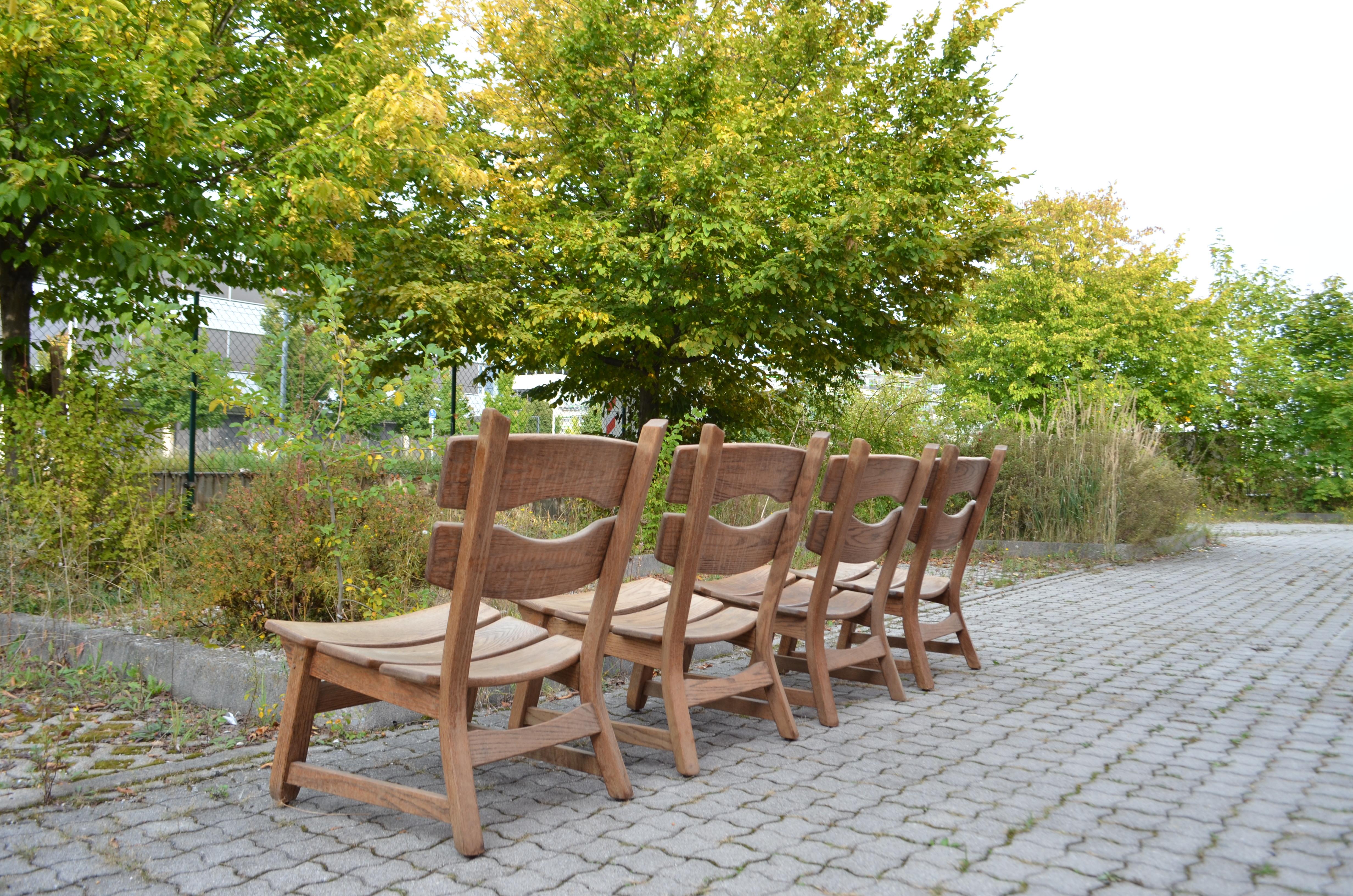 Dutch AWA Brutalist Fireplace Lounge Chair Oak For Sale