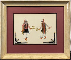 “Matachines, c. 1930” by Awa Tsireh San Ildefonso Pueblo Dancers Watercolor