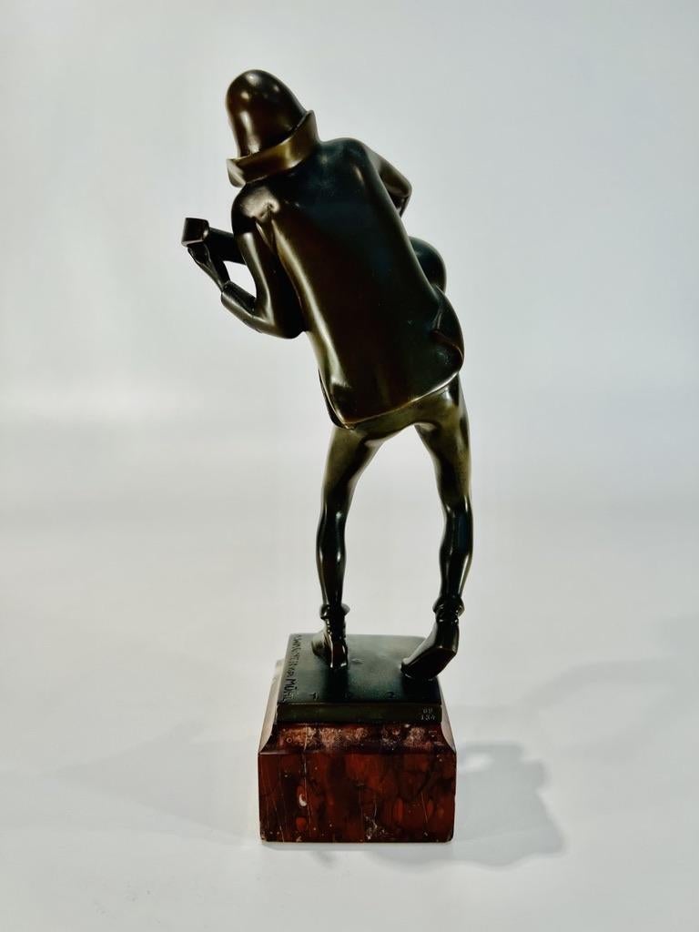 Other A.Wagner Muhl Art Deco 1920 black bronze musician For Sale