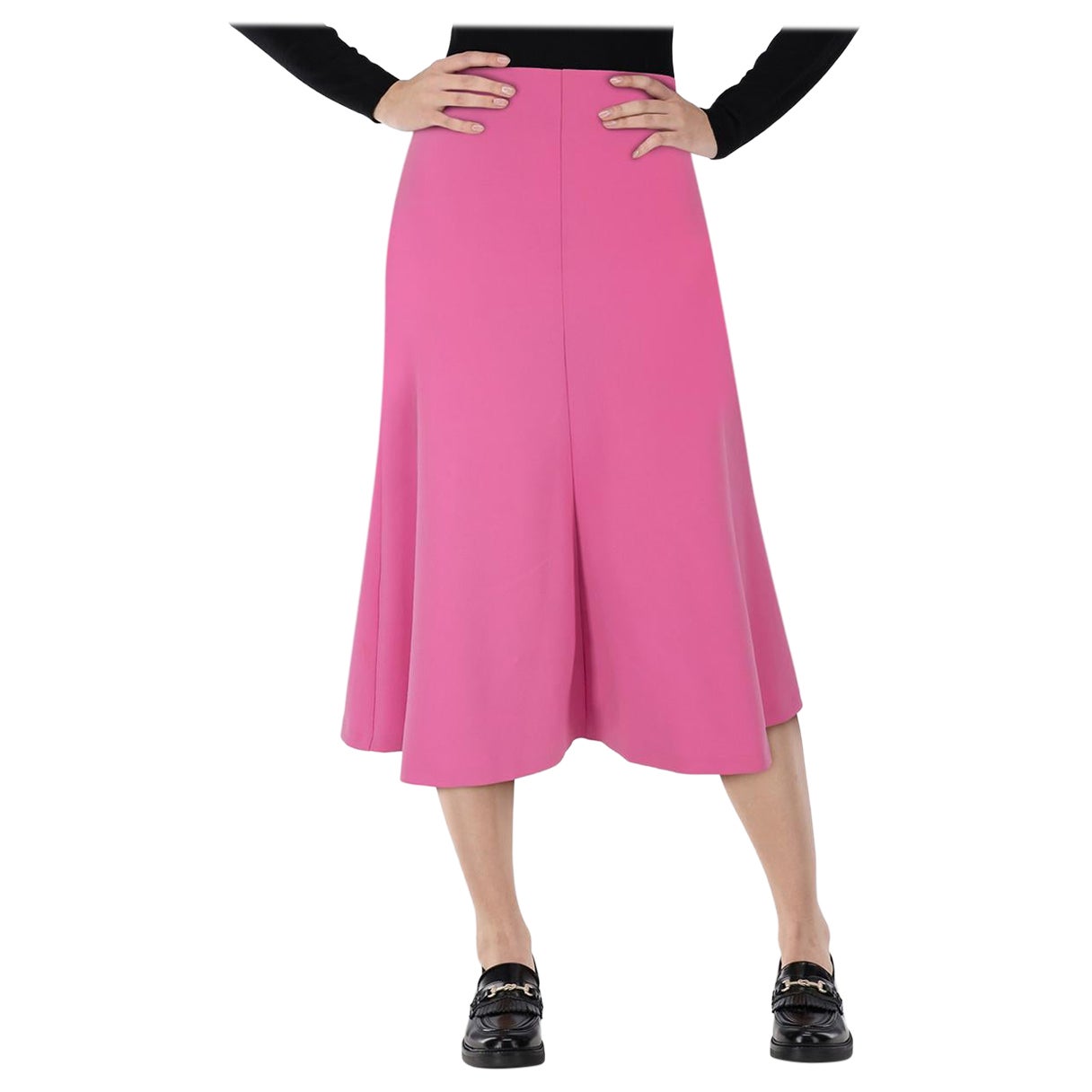 A.W.A.K.E. MODE Pink Midi Flared Skirt Size XS