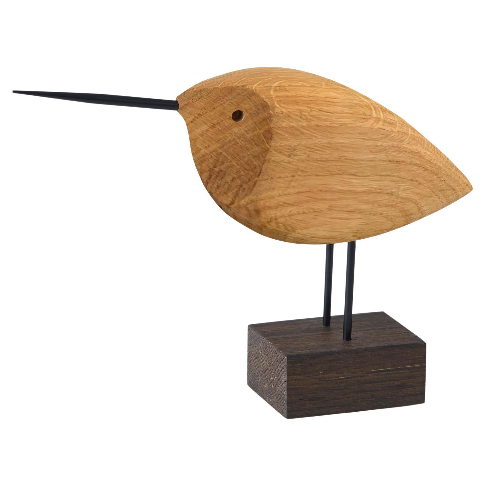 Awake Snipe Beak Bird Oak Sculpture by Svend-Aage Holm-Sørensen for Warm Nordic For Sale