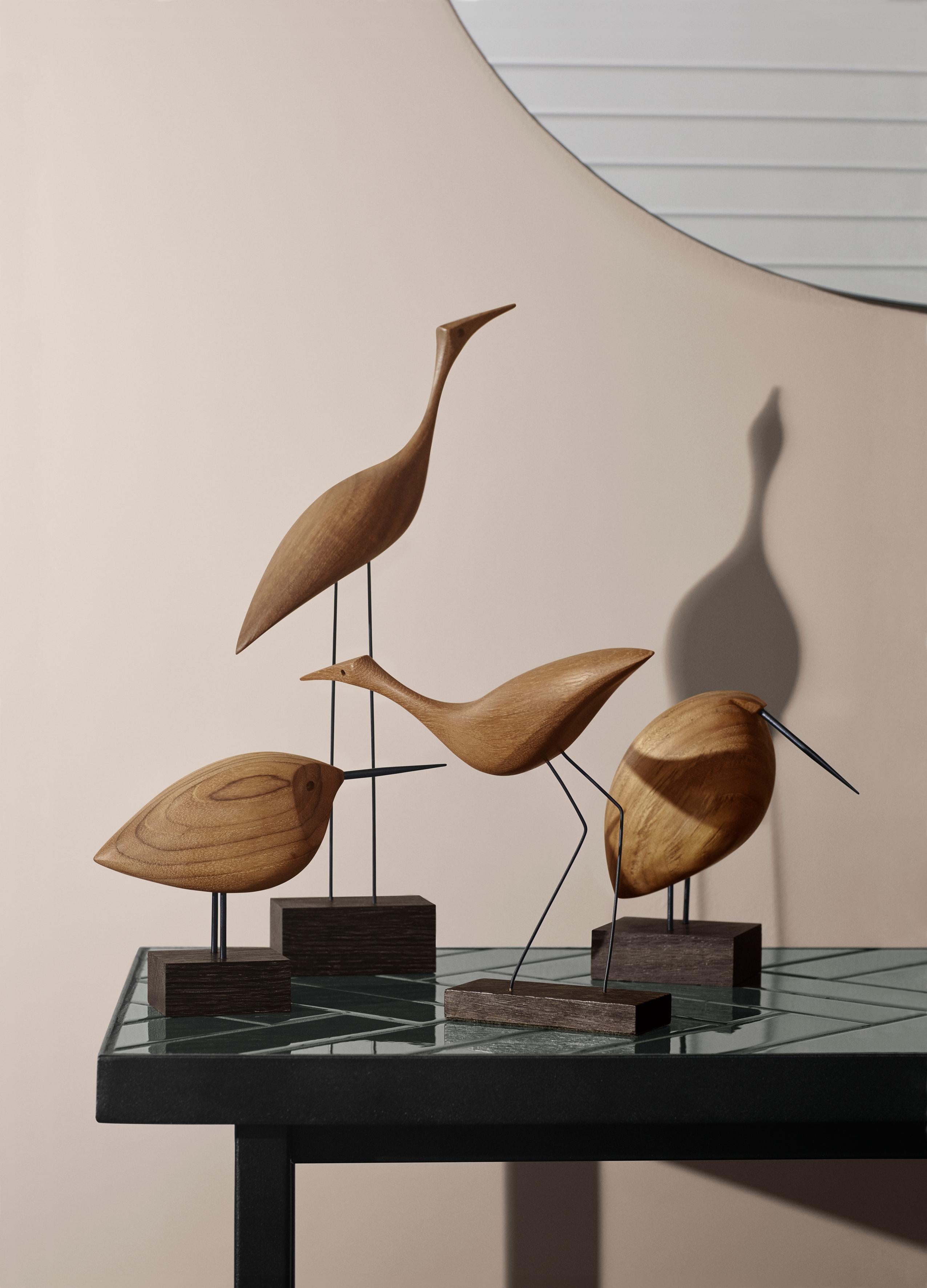 Scandinavian Modern Awake Snipe Beak Bird Teak Sculpture by Svend-Aage Holm-Sørensen for Warm Nordic For Sale