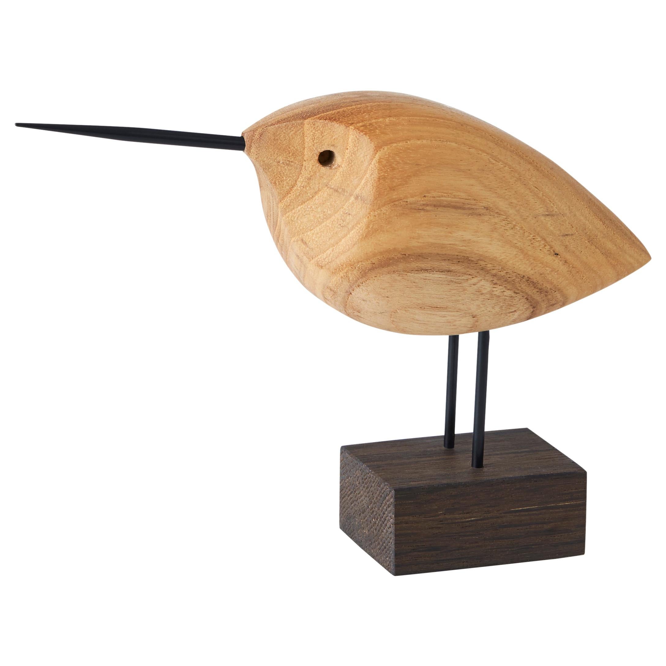 Awake Snipe Beak Bird Teak Sculpture by Svend-Aage Holm-Sørensen for Warm Nordic For Sale