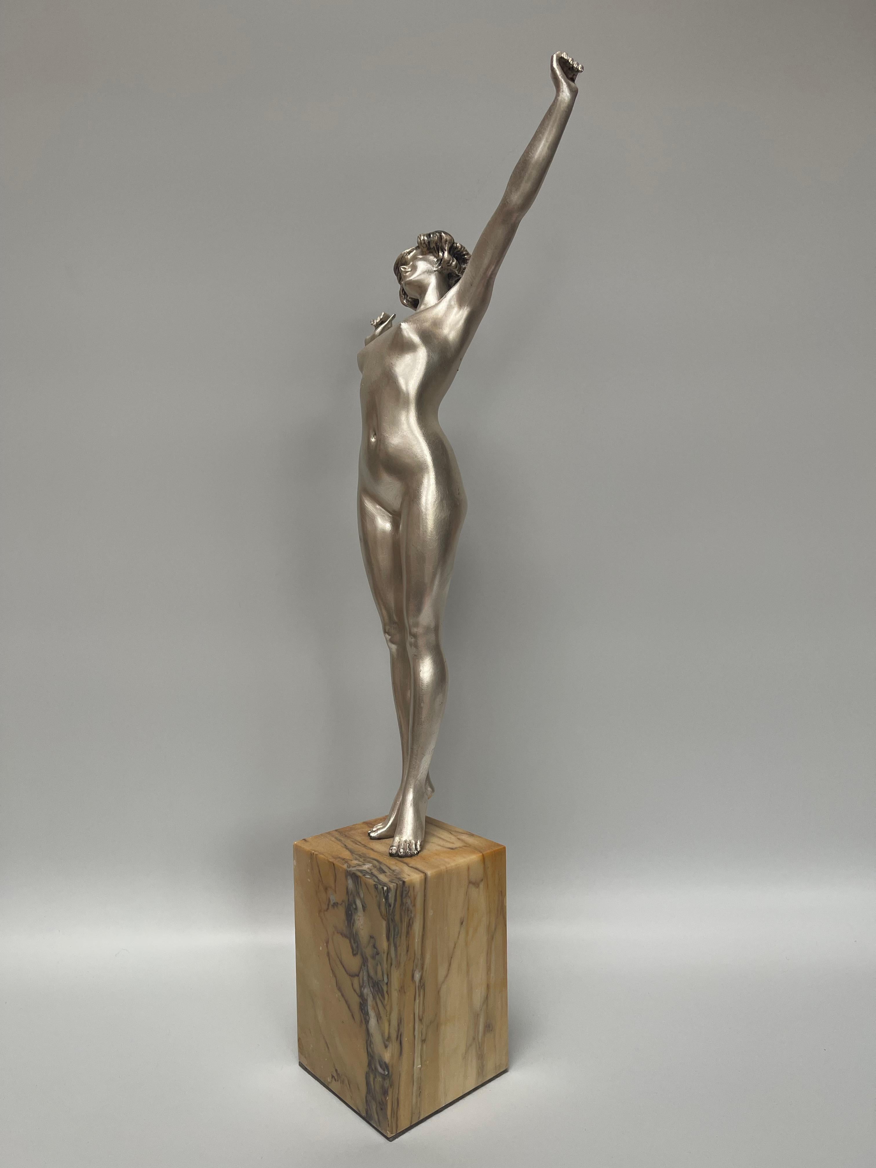 Awakening Art Deco Sculpture by Paul Philippe In Excellent Condition For Sale In NANTES, FR